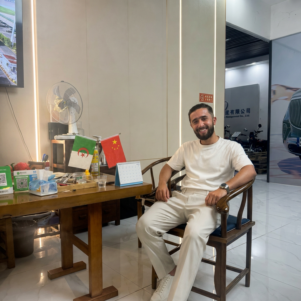 Le fondateur de TIJARA AUTO dans nos bureaux partenaires en Chine